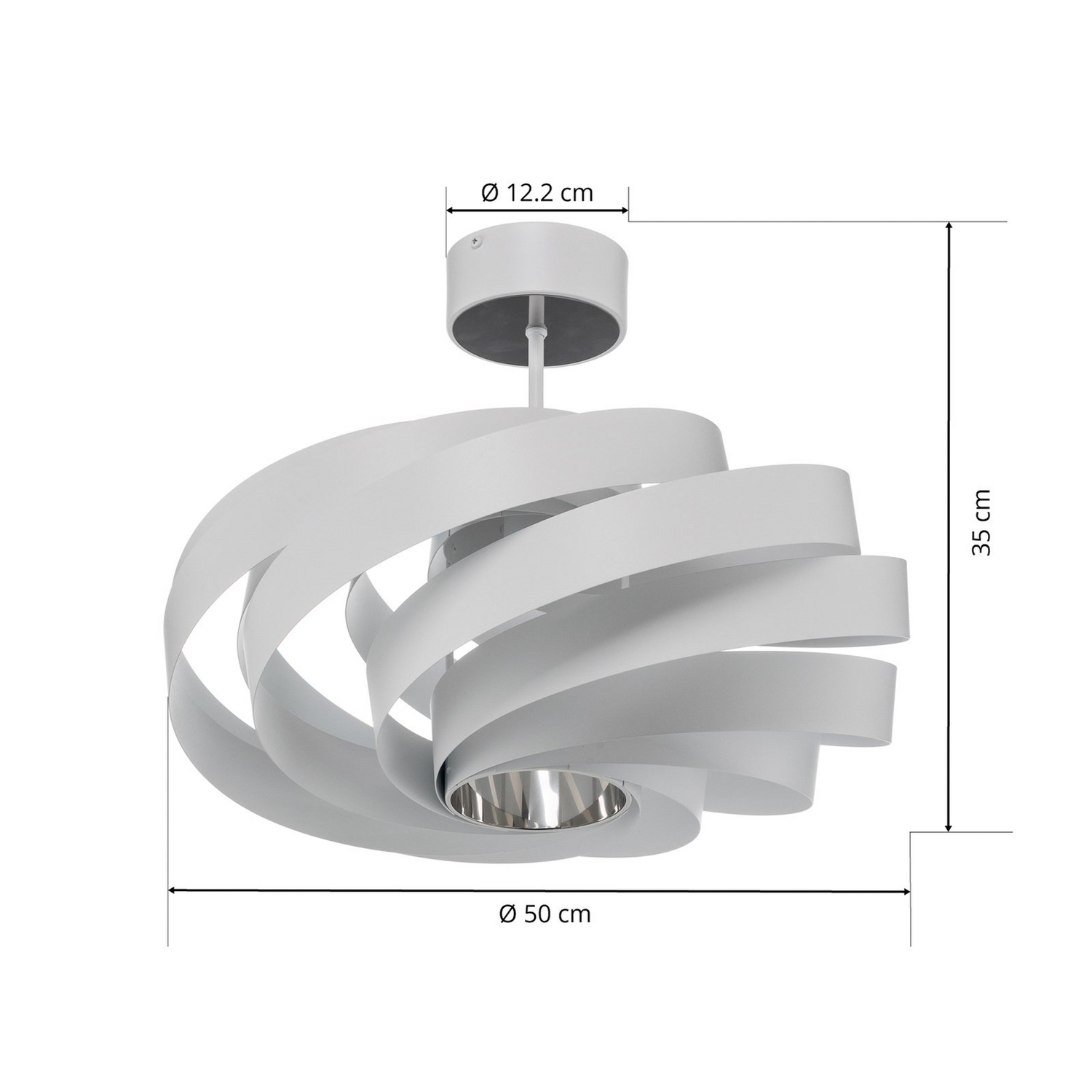 Euluna Deckenleuchte Vento Weiß Metall ø 50 Cm Deckenlampe Lampe Leuchte Spot B-Ware - 4251911799941
