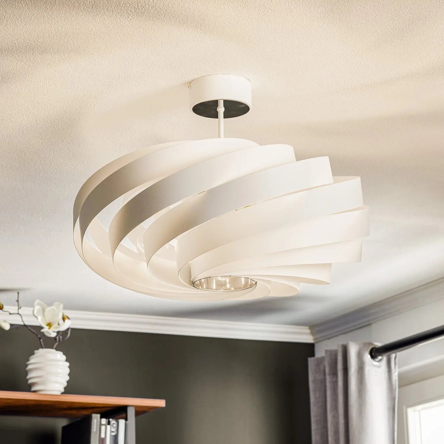 B-Ware Euluna Deckenleuchte Lampe Vento Weiß Metall E27 60 Cm Beleuchtung Siehe Text