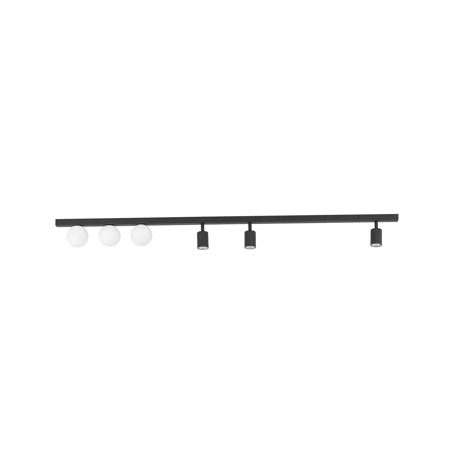 B-Ware Deckenleuchte Lampe Vox Glas Schwarz Wohnzimmer Esszimmer Küche Flur 6 Flammig  - 5906135100033