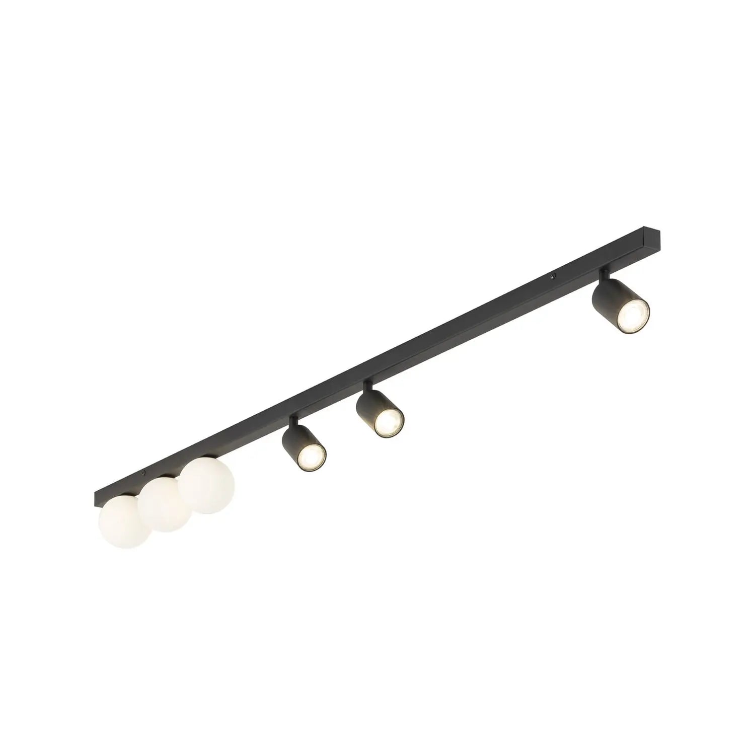 B-Ware Deckenleuchte Lampe Vox Glas Schwarz Wohnzimmer Esszimmer Küche Flur 6 Flammig  - 5906135100033