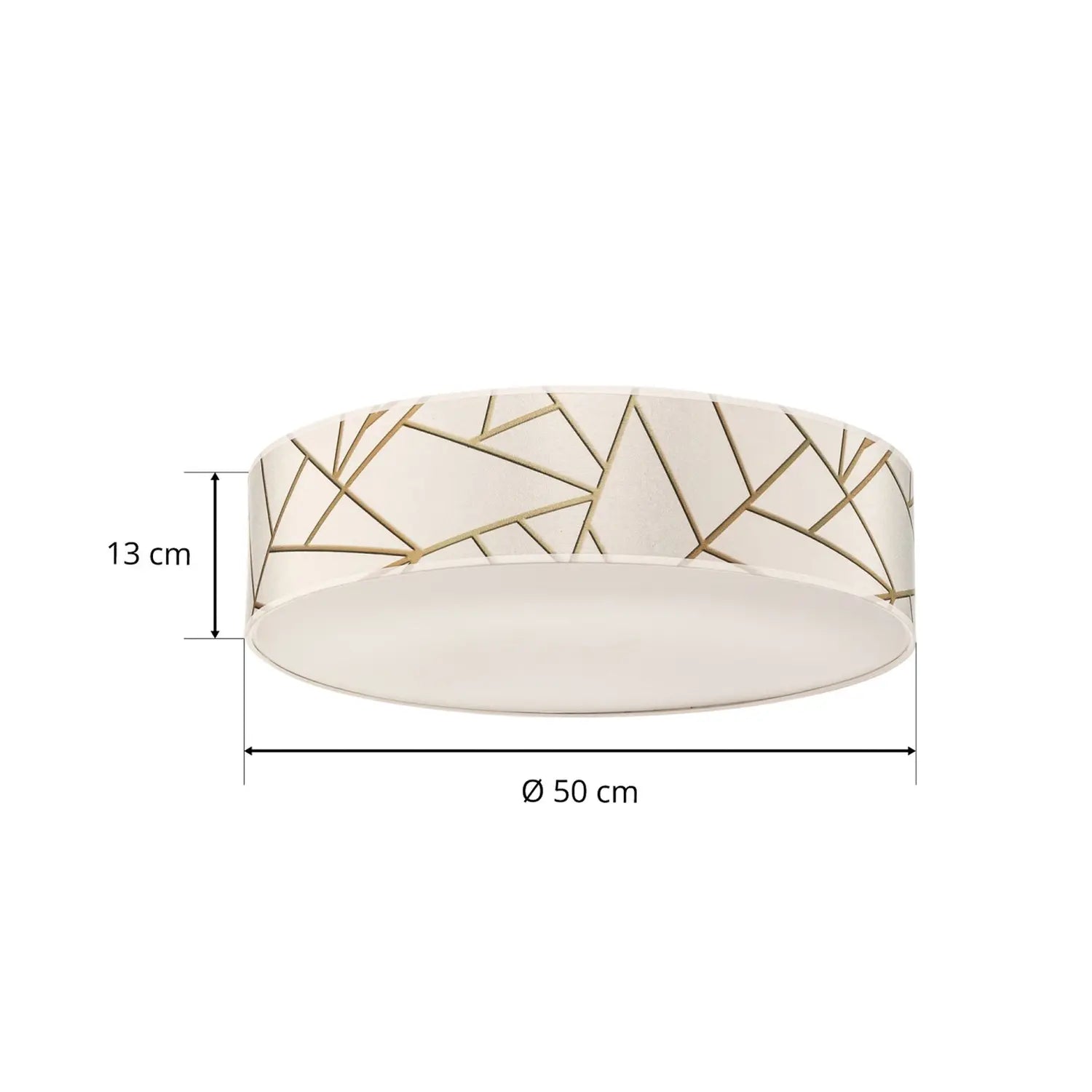 B-Ware Deckenleuchte Zulu Leuchte Lampe Deckenlampe Hängeleuchte Lampe Weiß/Gold Rund