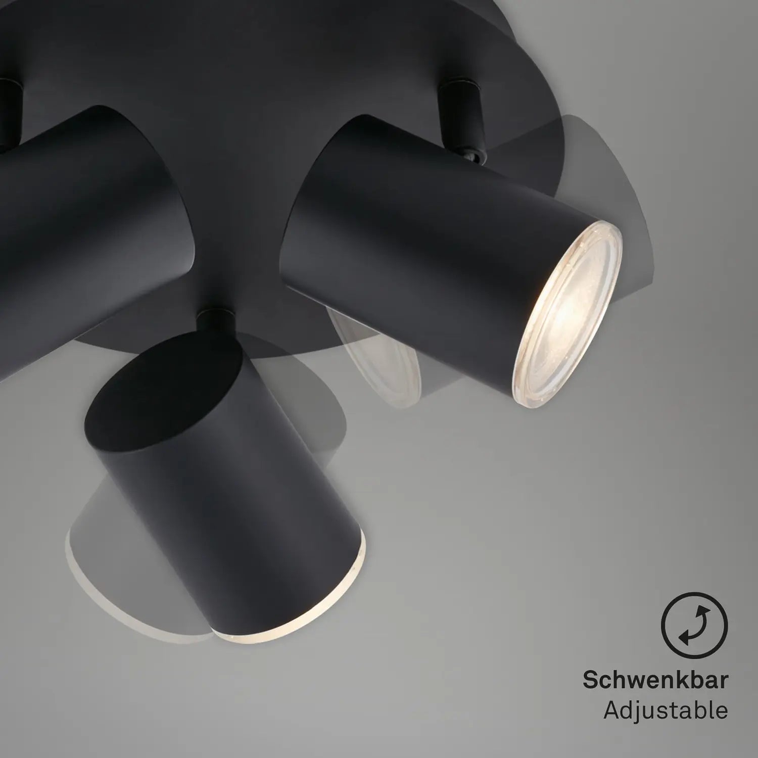 B-Ware Deckenspot Deckenleuchte Lampe Briloner Banyo Splash Schwarz Dreiflammig Ip44 - 4002707409168