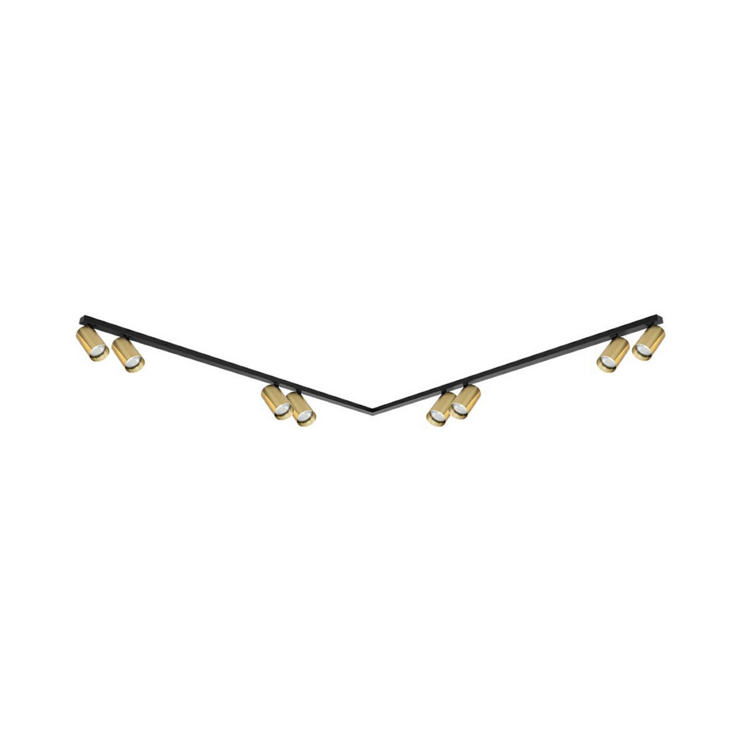 B-Ware Hero Deckenspot Spotleuchte Deckenlampe Schwarz Gold 8 Flammig 240 Cm Metall - 5902693714866