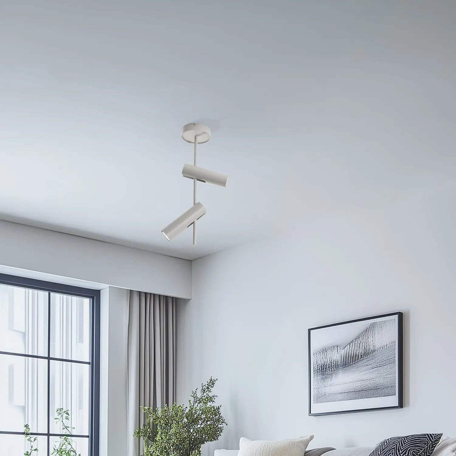 B-Ware Deckenspot Leda Deckenleuchte Spot Taupe Stahl 2 Flammig 55 Cm Gu10 Led Lampe - 5902846810568