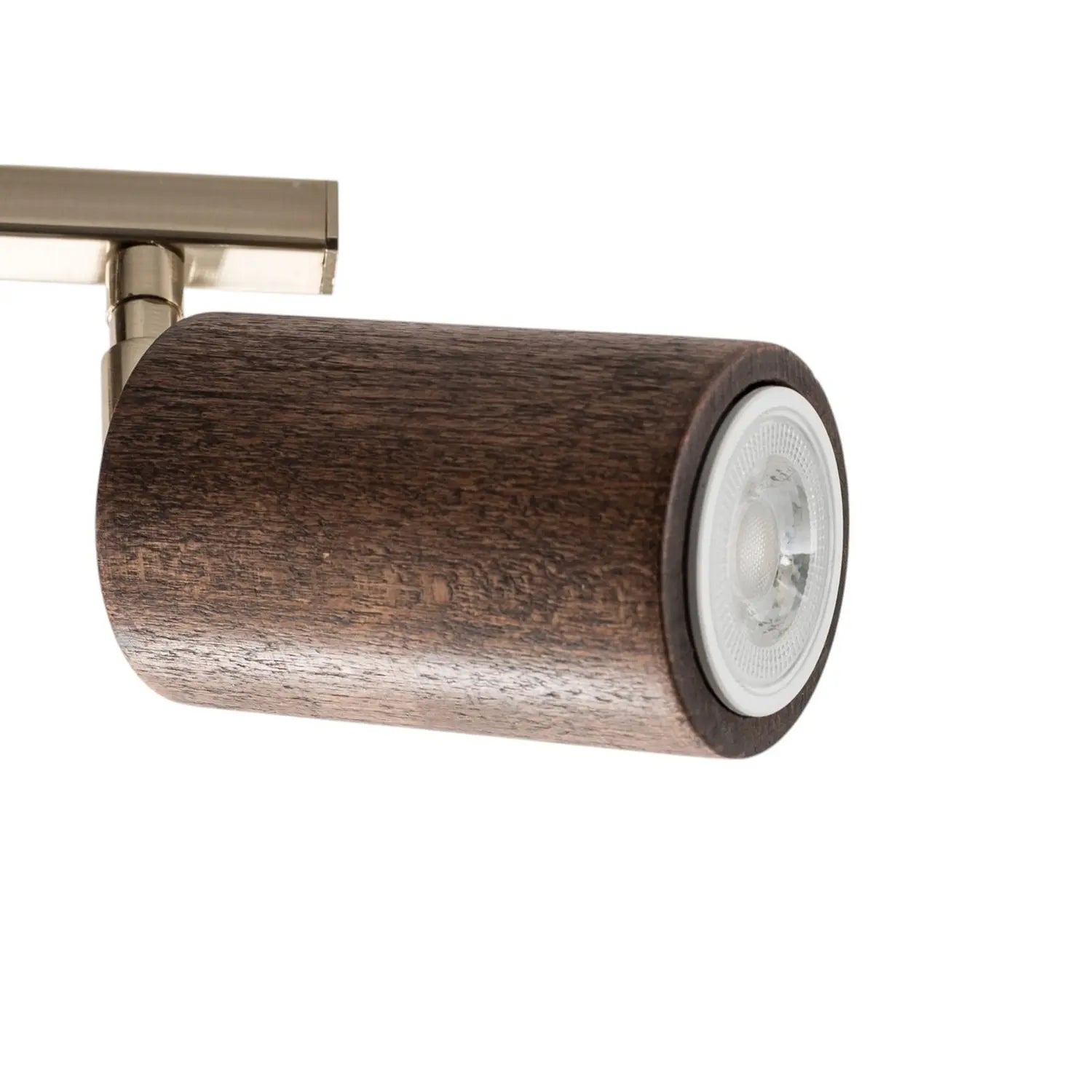 B-Ware Lucea Legno Deckenspot Leuchte Deckenleuchte Braun Messing 2 Flg Holz 23 Cm