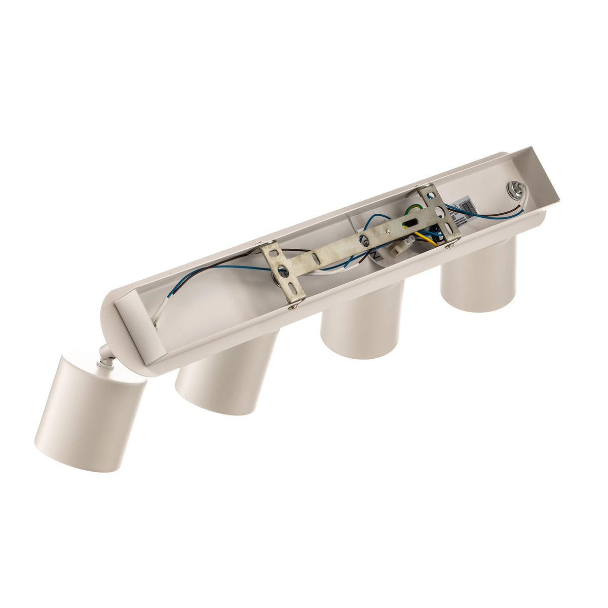 Modo Deckenspot Strahler Deckenlampe Leuchte Edelstahl Kunststoff Weiß 4-flg - 5907565914276