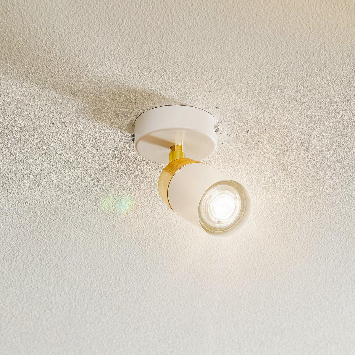 Reno Deckenspot Deckenstrahler Spot Lampe Leuchte weiß gold einflammig - 5907565951547