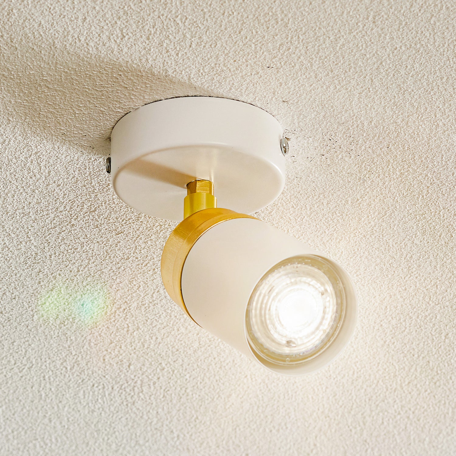 B-Ware Reno Deckenspot Deckenstrahler Spot Lampe Leuchte Weiß Gold Einflammig - 5907565951547