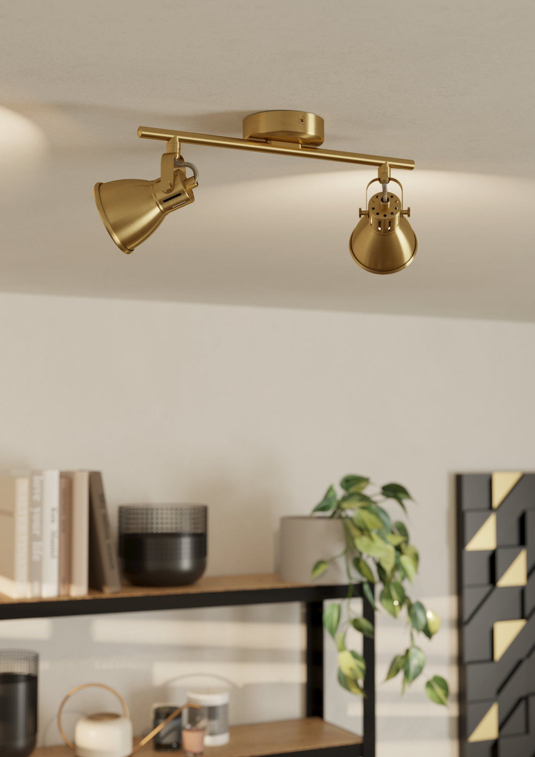 B-Ware Eglo Deckenspot Seras Deckenlampe Hängeleuchte Lampe Messing Gold 2 Flammig - 9008606235650