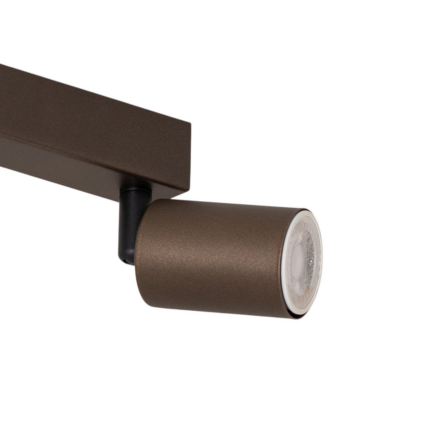 B-Ware Deckenspot Top Spotleuchte Leuchte Justierbar Braun Vierflammig Linear