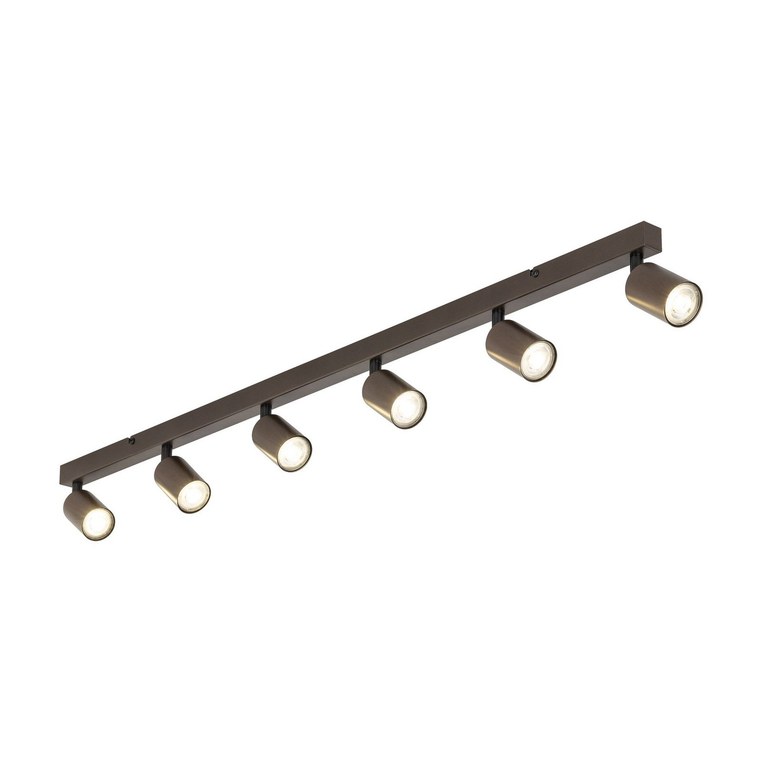 B-Ware Tk Lighting Deckenspot Top Justierbar Braun Sechsflammig Linear Deckenlampe Gu10