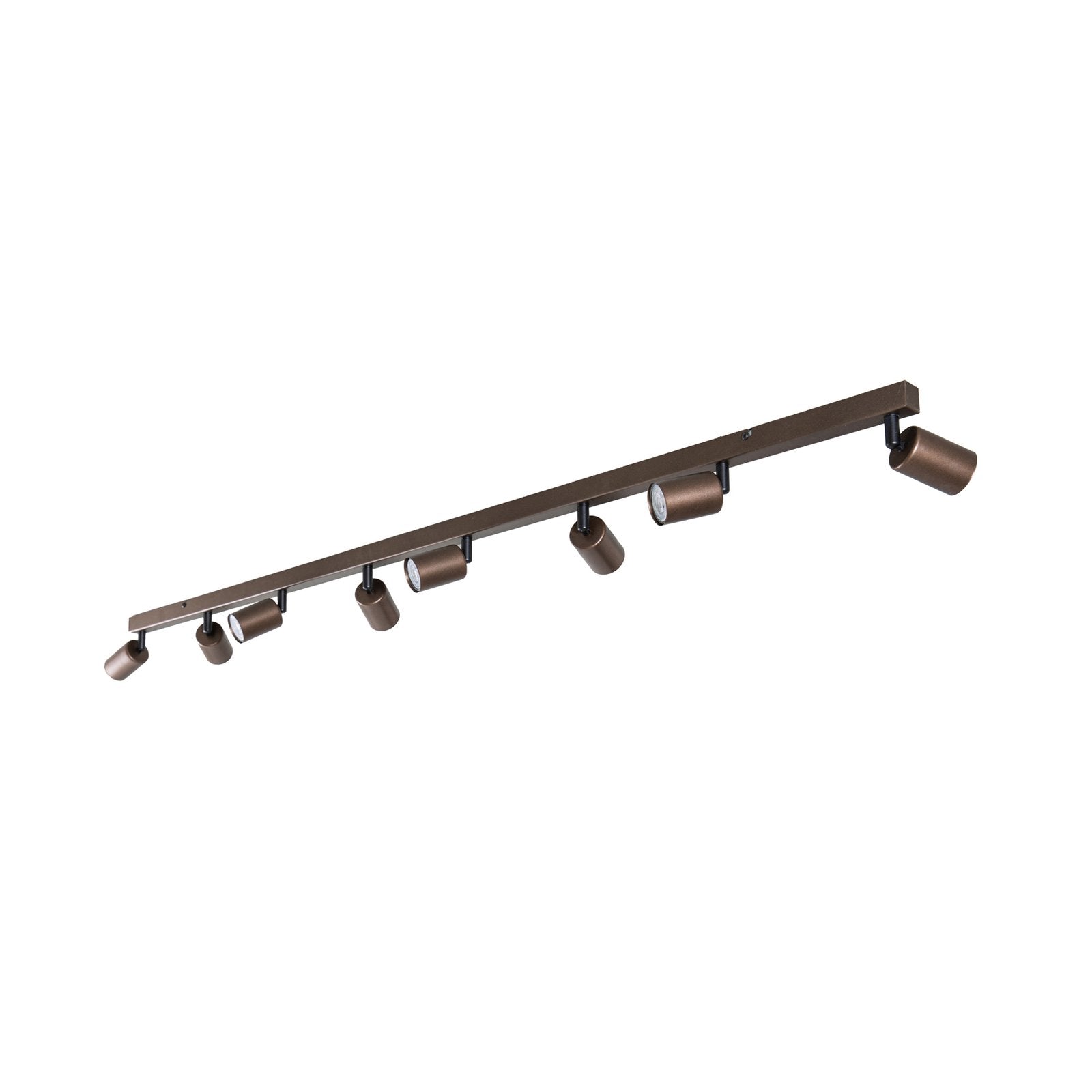 Top Deckenspot Lampe GU10 braun achtflammig linear justierbar Leuchte Spot - 5901780561840