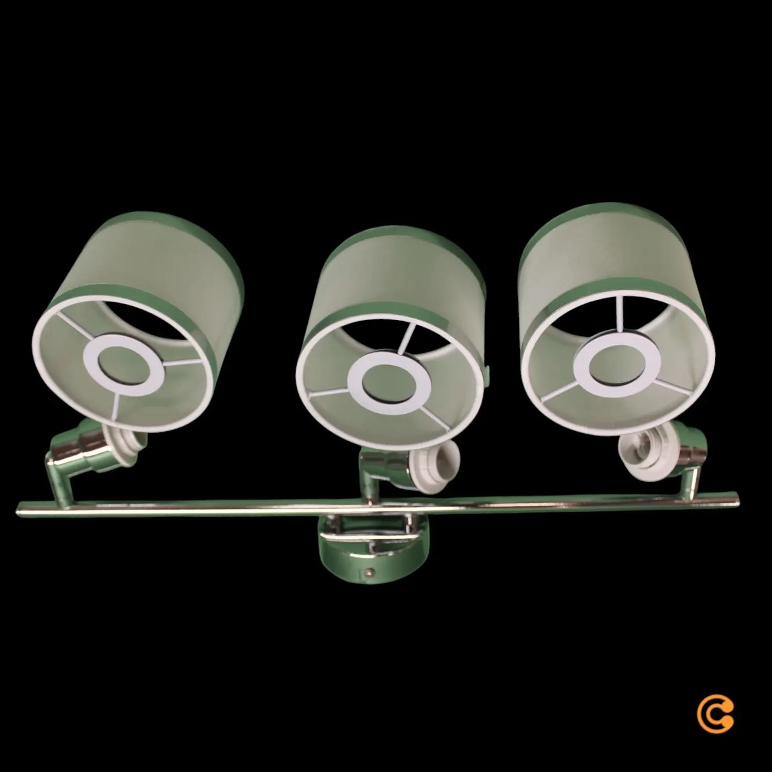 B-Ware Just Light Deckenstrahler Spot Lampe Accor Chrom Weiß Kunststoff Textil Drehbar - 4043689993832