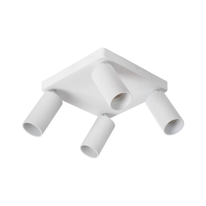 Lucide Deckenstrahler Clubs Weiß 4 Flammig Gu10 Aluminium Deckenlampe Lampe Spot B-Ware