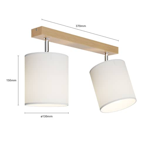 B-Ware Euluna Deckenstrahler Corralee Deckenlampe Leuchte Lampe Weiß Zweiflammig E27 - 5907642761311