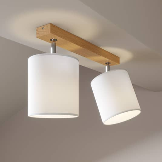 B-Ware Euluna Deckenstrahler Corralee Deckenlampe Leuchte Lampe Weiß Zweiflammig E27 - 5907642761311