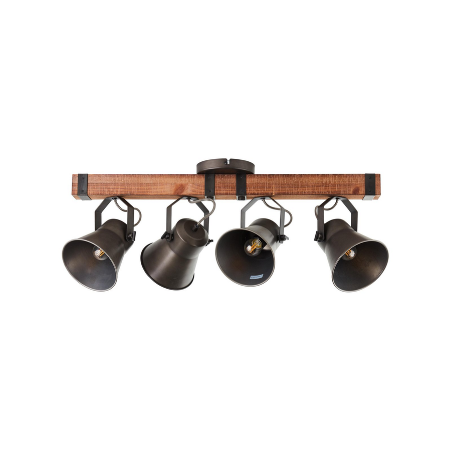 Brilliant Deckenstrahler Decca Länge 78 Cm Schwarz Holz Deckenlampe Lampe Spot B-Ware - 4004353361456