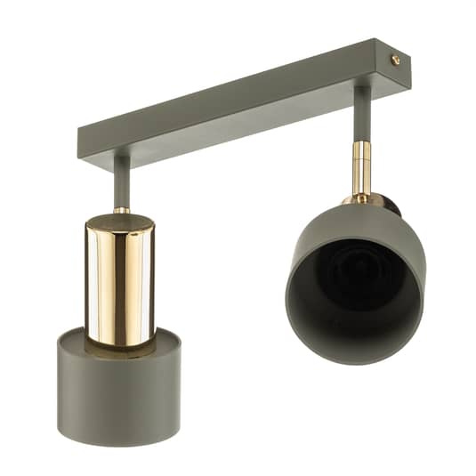 Euluna Deckenstrahler Deckenlampe Lampe Leuchte Destin zweiflammig grün/messing - 5902553215403