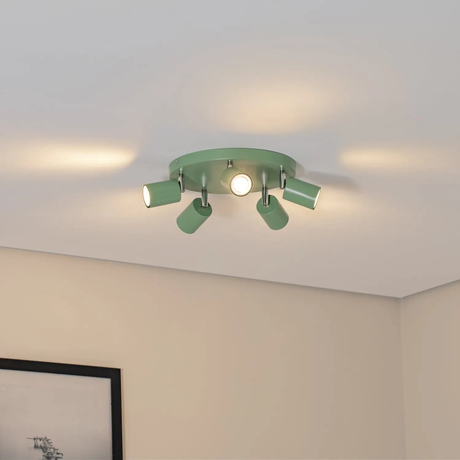 B-Ware Deckenstrahler Fun Strahler Lampe Hellgrün Stahl ø 30 Cm Verstellbar Gu10 Led - 5907565992748