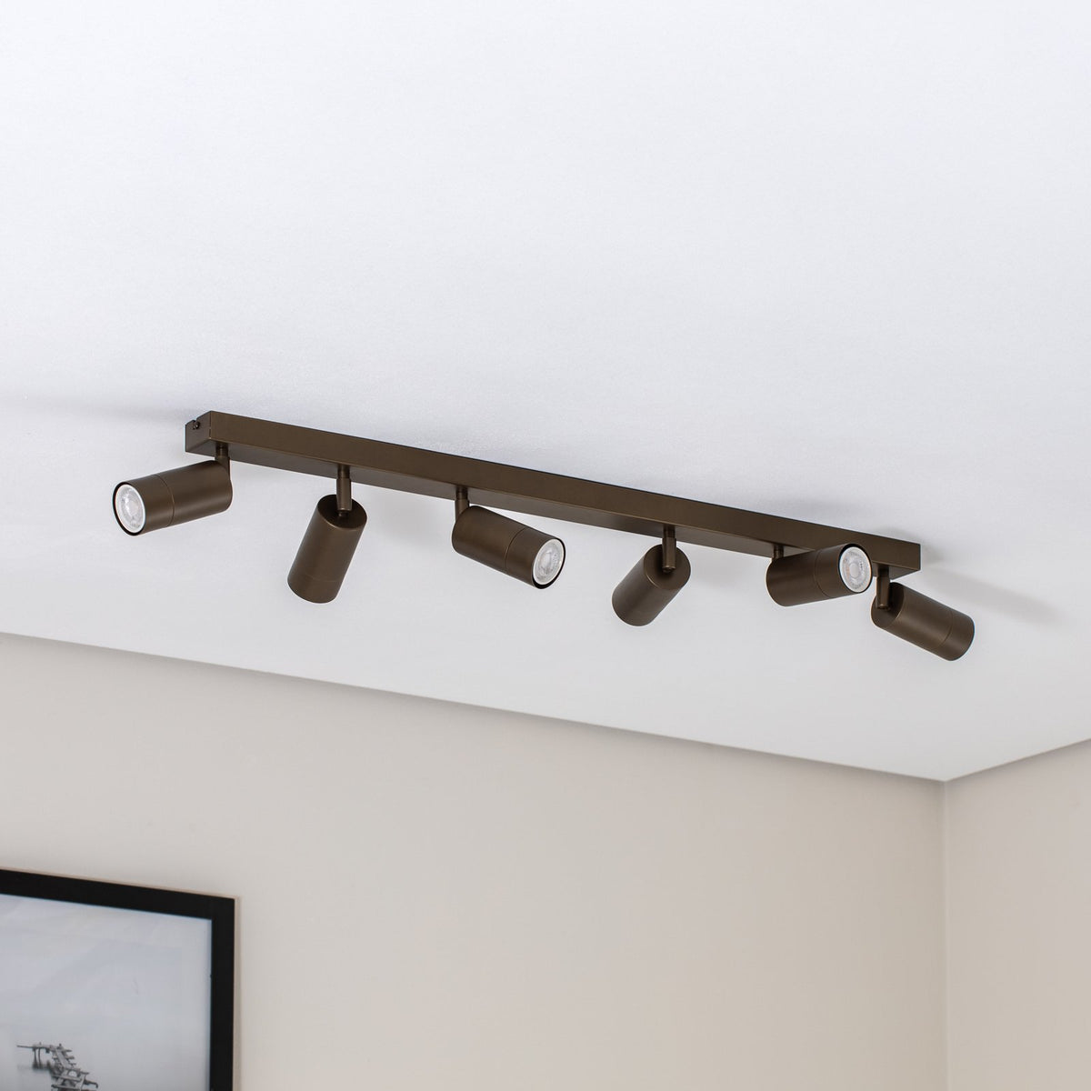 Luminex Link Deckenstrahler Strahler titan-goldfarben Länge 90 cm 6-flammig Spot - 5907565995220