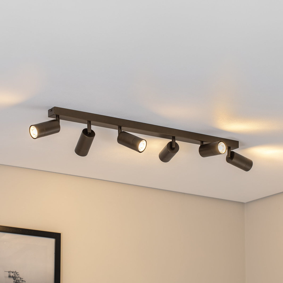 Luminex Link Deckenstrahler Strahler titan-goldfarben Länge 90 cm 6-flammig Spot - 5907565995220