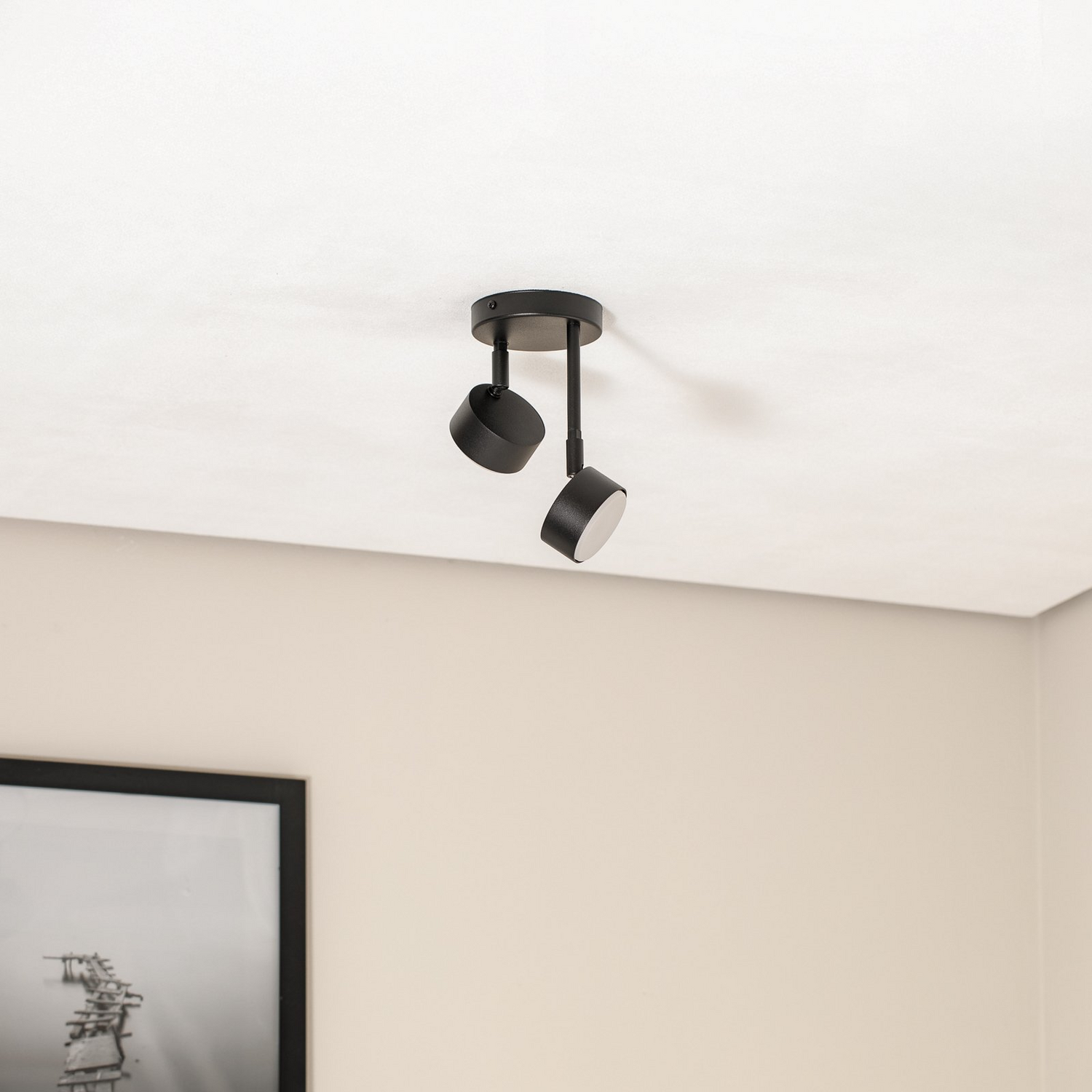 B-Ware Nemo Deckenstrahler Spotlampe Gx53 Schwarz 2 Flammig 21 Cm Beweglich - 5905143287927