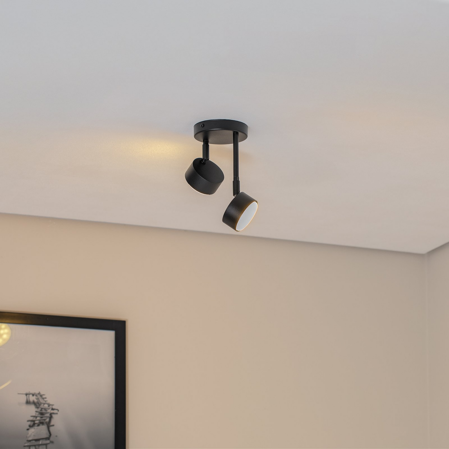 B-Ware Nemo Deckenstrahler Spotlampe Gx53 Schwarz 2 Flammig 21 Cm Beweglich - 5905143287927