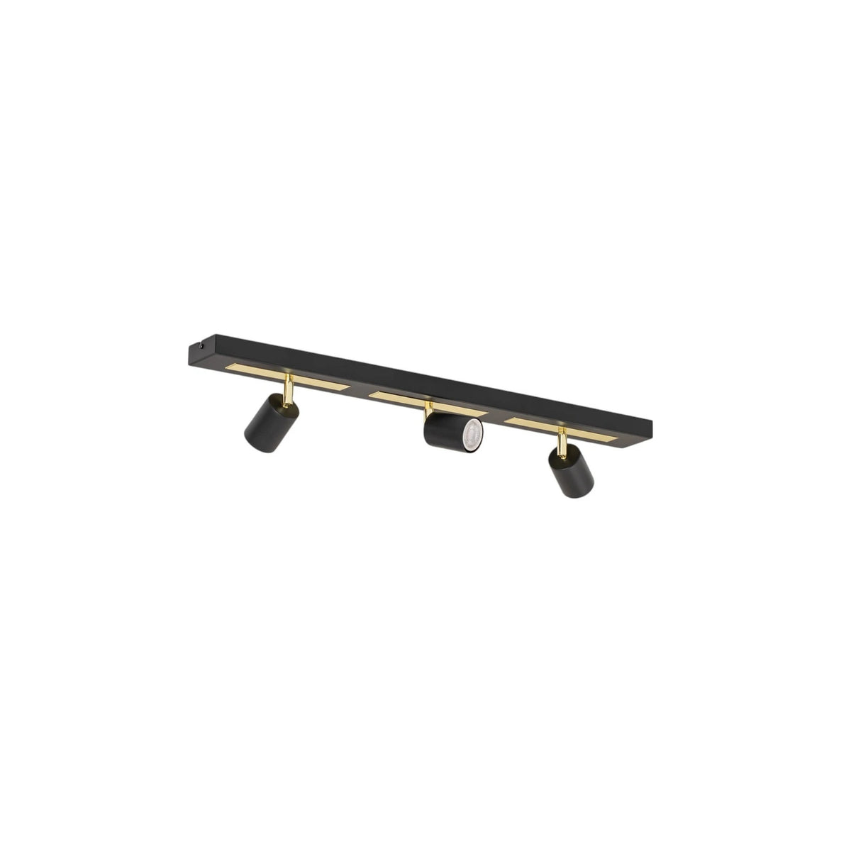 Deckenstrahler Rodez Deckenspot Strahler schwarz gold Stahl 3-flammig GU10 LED - 5907565916638