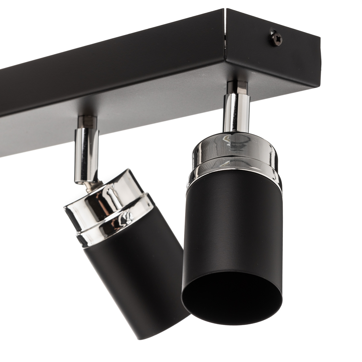 B-Ware Rondo Deckenstrahler Leuchte Schwarz Chrom Edelstahl 8 Flammig Wohnbeleuchtung