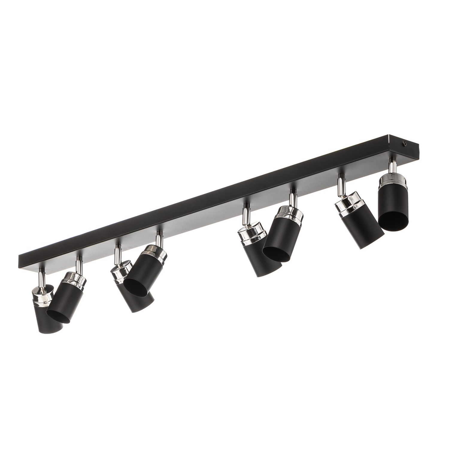 B-Ware Rondo Deckenstrahler Leuchte Schwarz Chrom Edelstahl 8 Flammig Wohnbeleuchtung