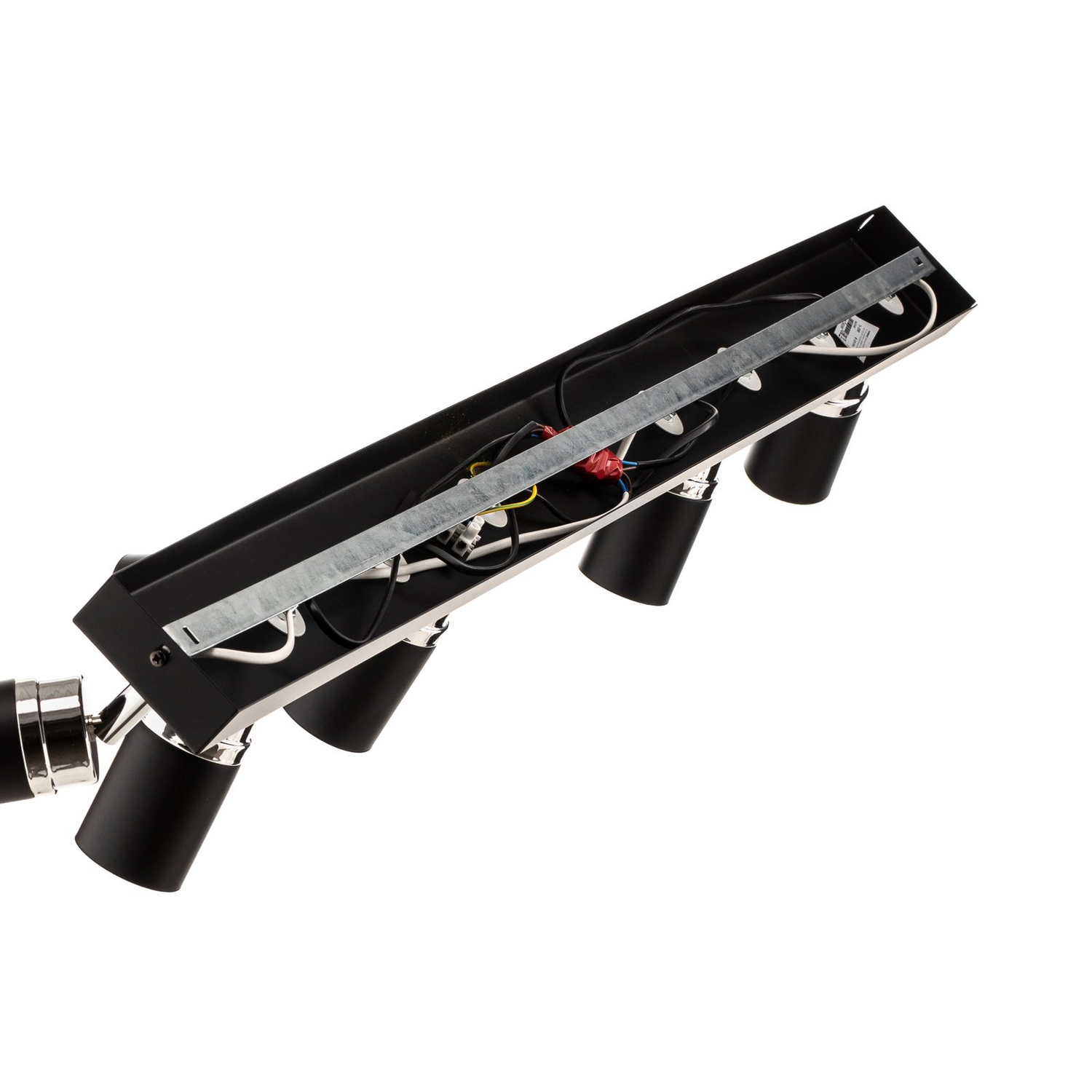 B-Ware Rondo Deckenstrahler Leuchte Schwarz Chrom Edelstahl 8 Flammig Wohnbeleuchtung