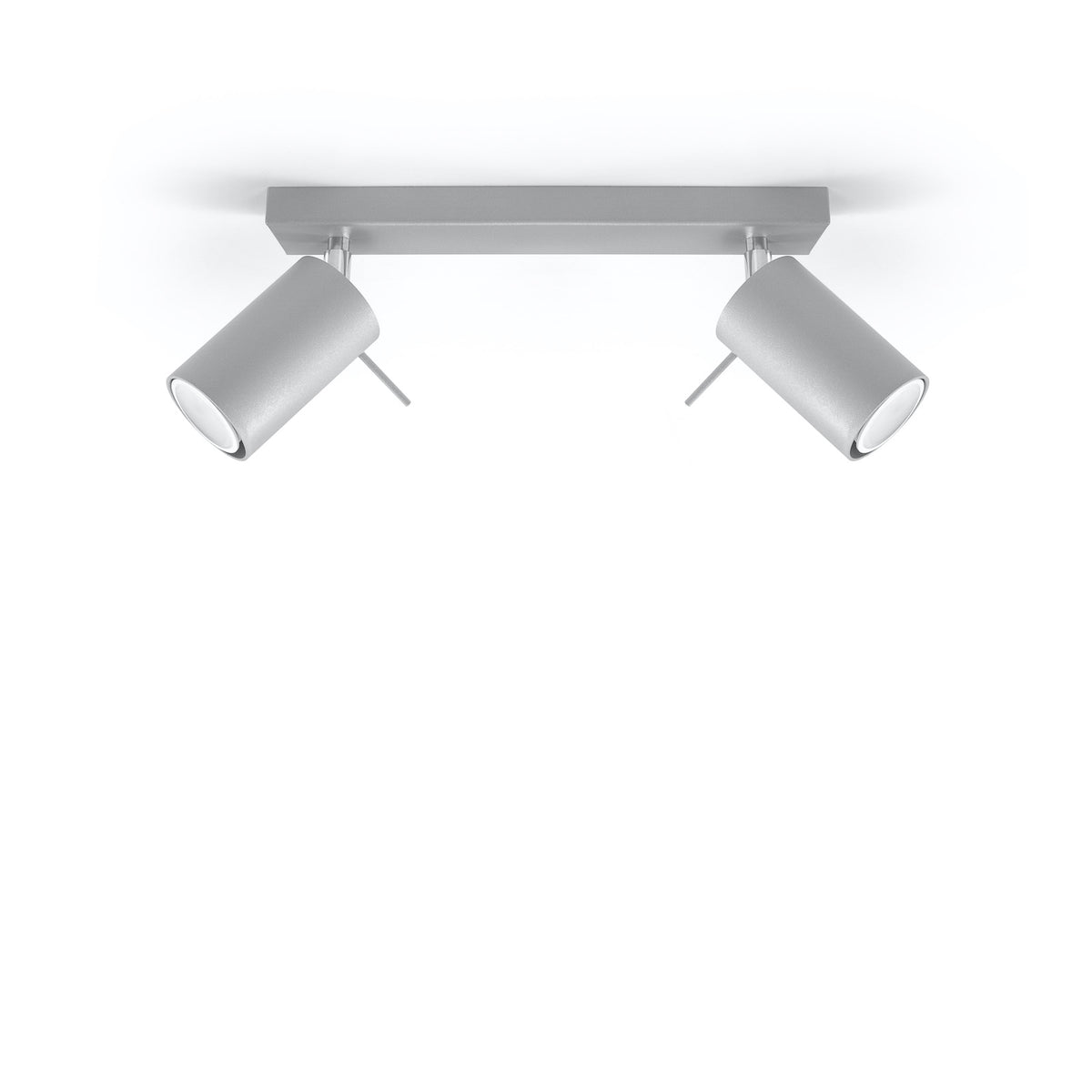 SOLLUX LIGHTING Deckenstrahler rund, grau, mit 2 Leuchten - 5903282730359