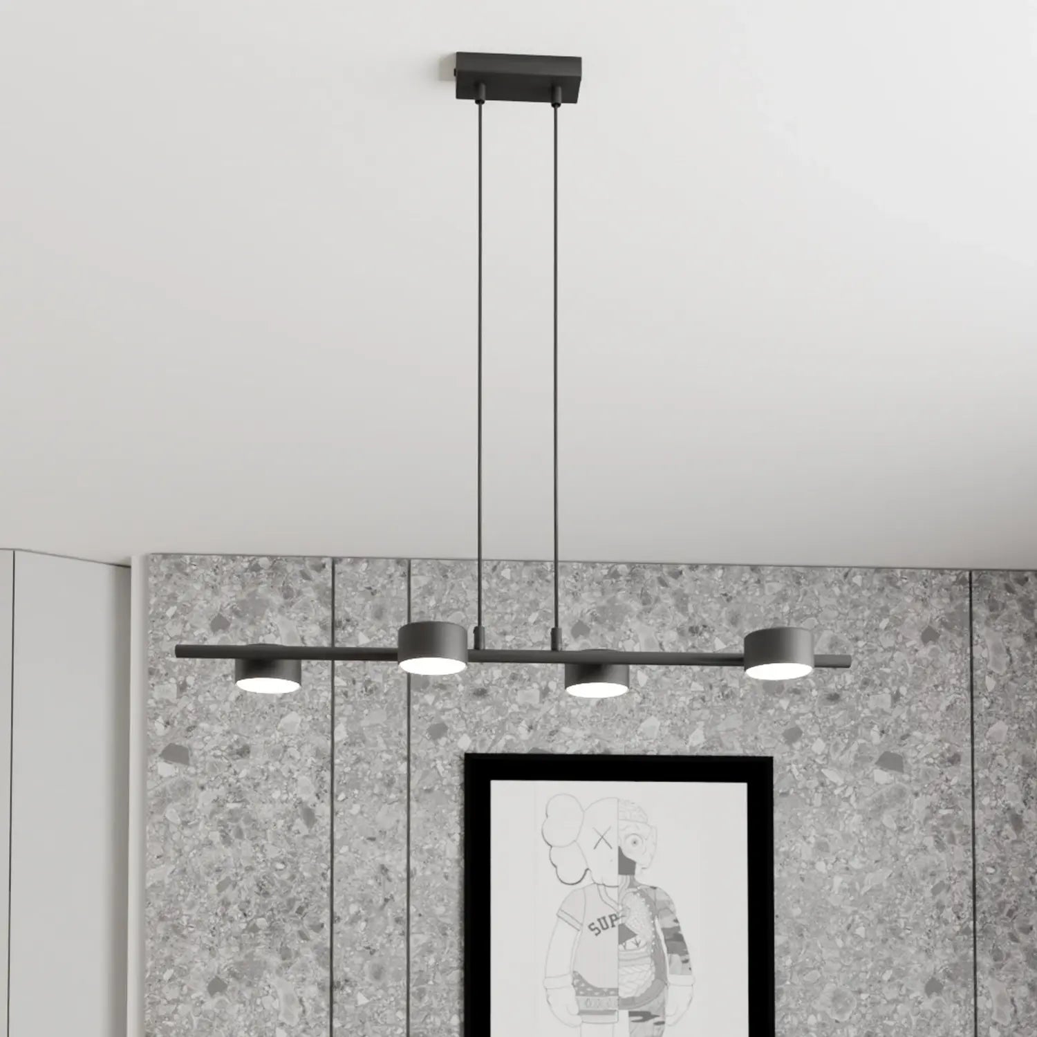 B-Ware Deckenstrahler Sora Deckenspot Schwarz Stahl 4 Flammig 80 Cm Gx53 Led Leuchte - 5907106011556