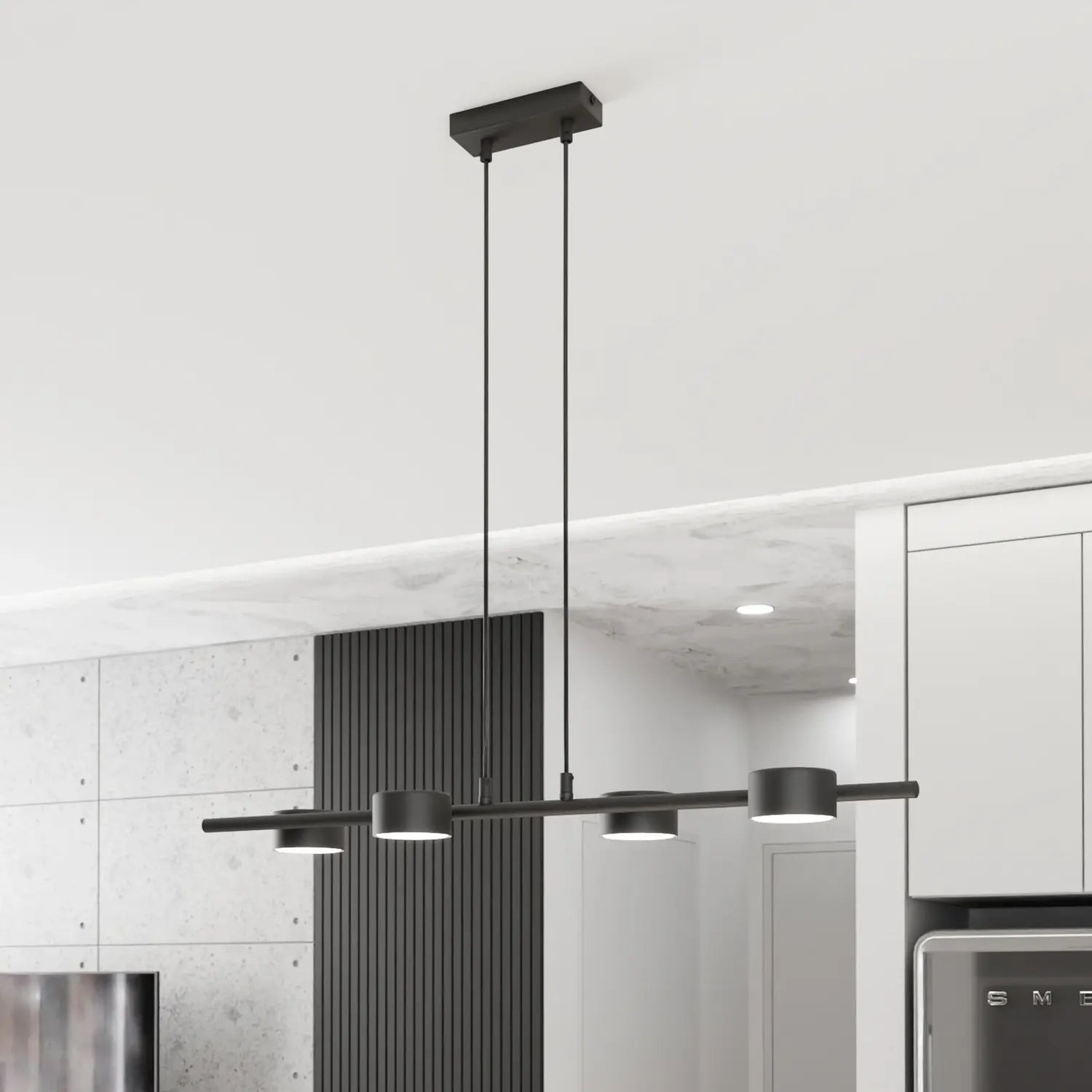 B-Ware Deckenstrahler Sora Deckenspot Schwarz Stahl 4 Flammig 80 Cm Gx53 Led Leuchte - 5907106011556