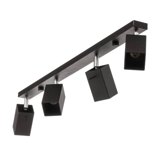 Euluna Deckenstrahler Square Deko-Deckenlampe GU10 schwarz vierflammig linear - 5903282730403