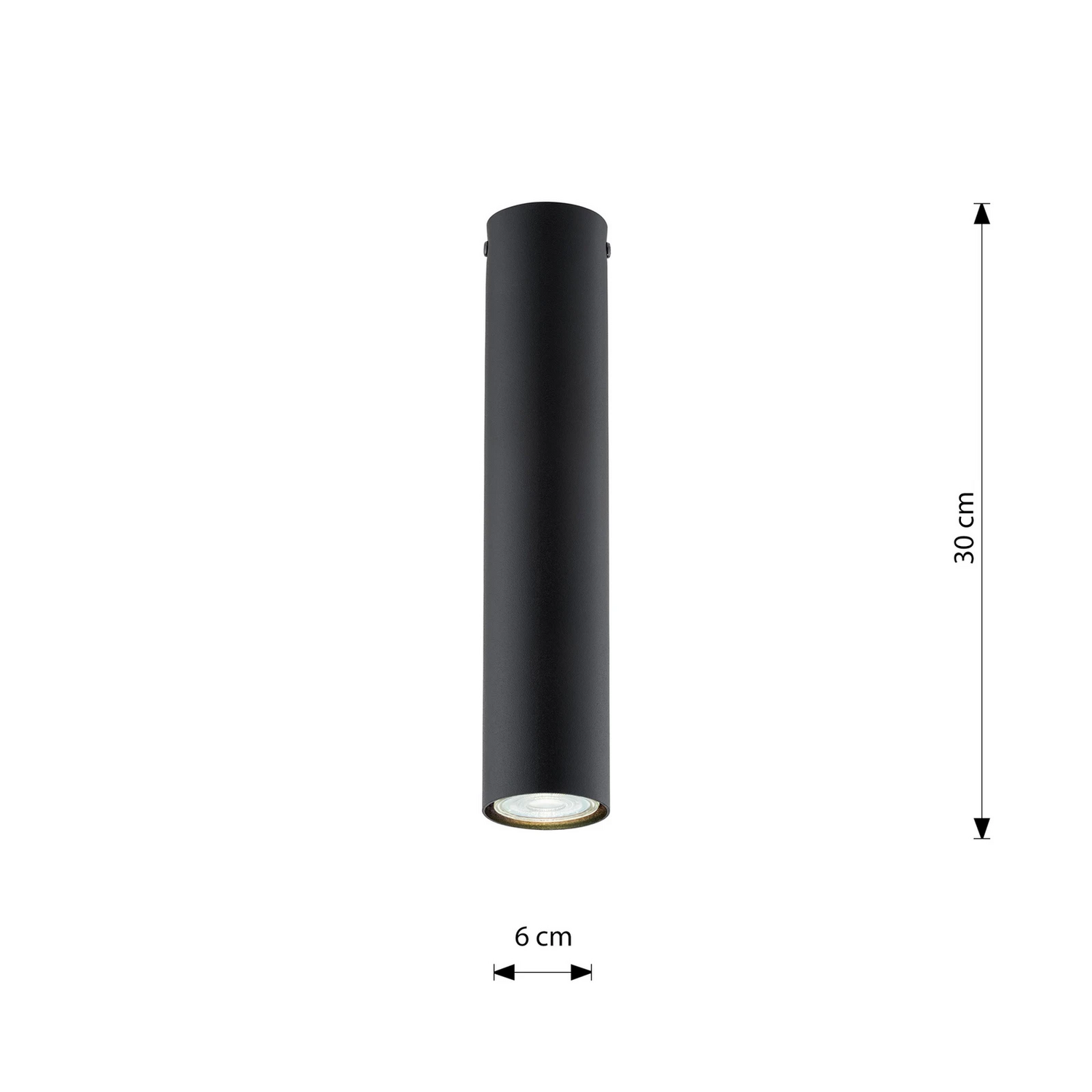 Emibig Deckenstrahler Tecno 1 M Deckenlampe Pendelleuchte Gu10 H30 Cm Schwarz B-Ware