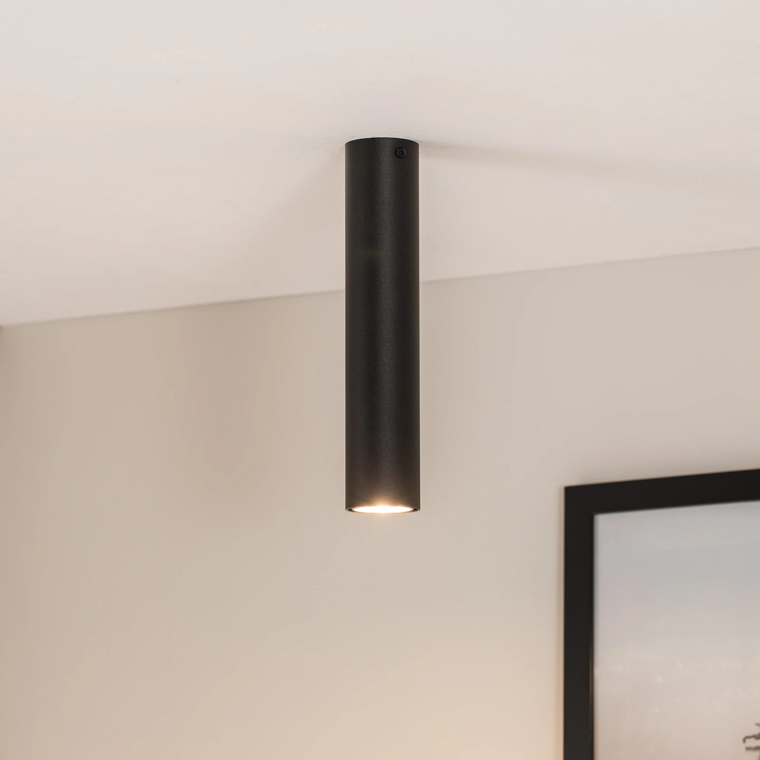 Emibig Deckenstrahler Tecno 1 M Deckenlampe Pendelleuchte Gu10 H30 Cm Schwarz B-Ware