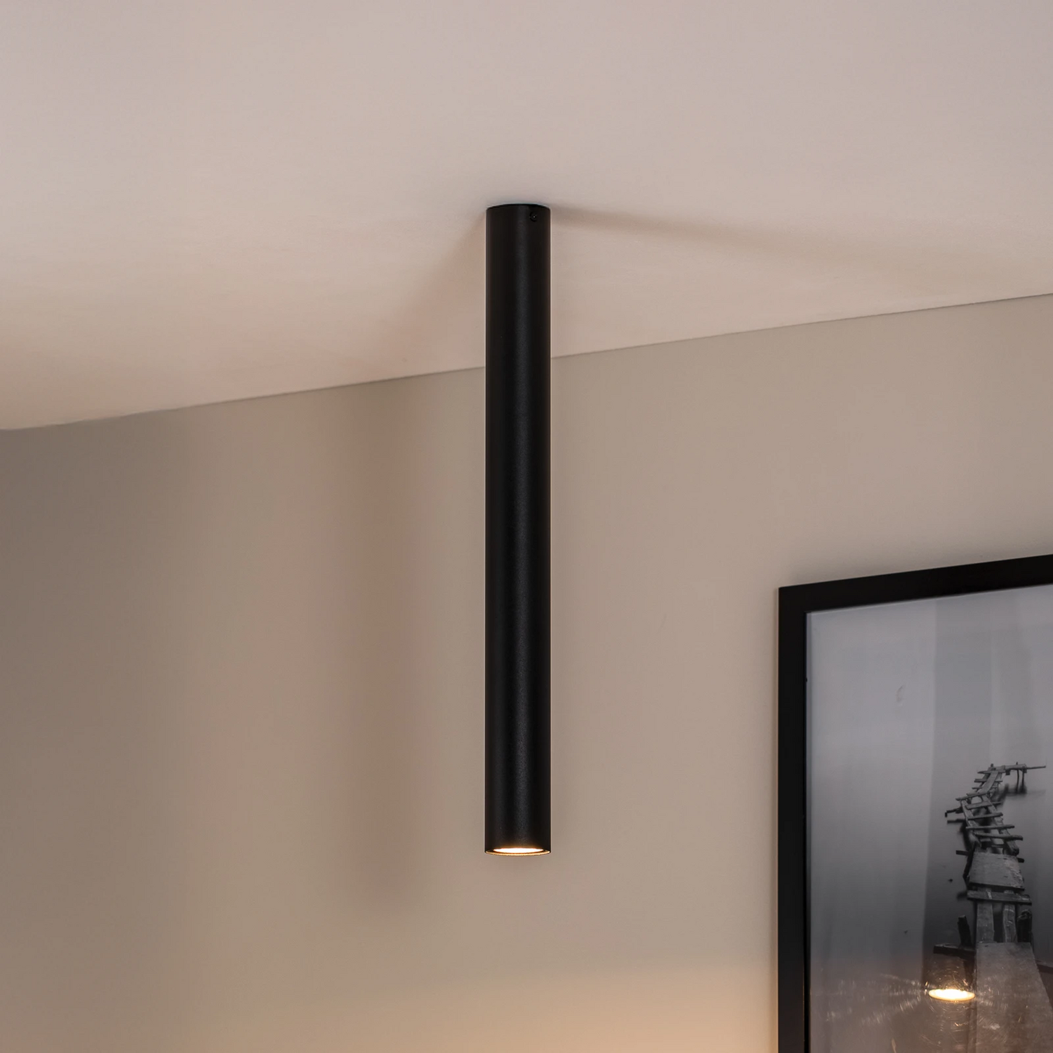 Emibig Deckenstrahler Tecno 1 Xl Deckenlampe Pendelleuchte Gu10 H60 Cm Schwarz B-Ware