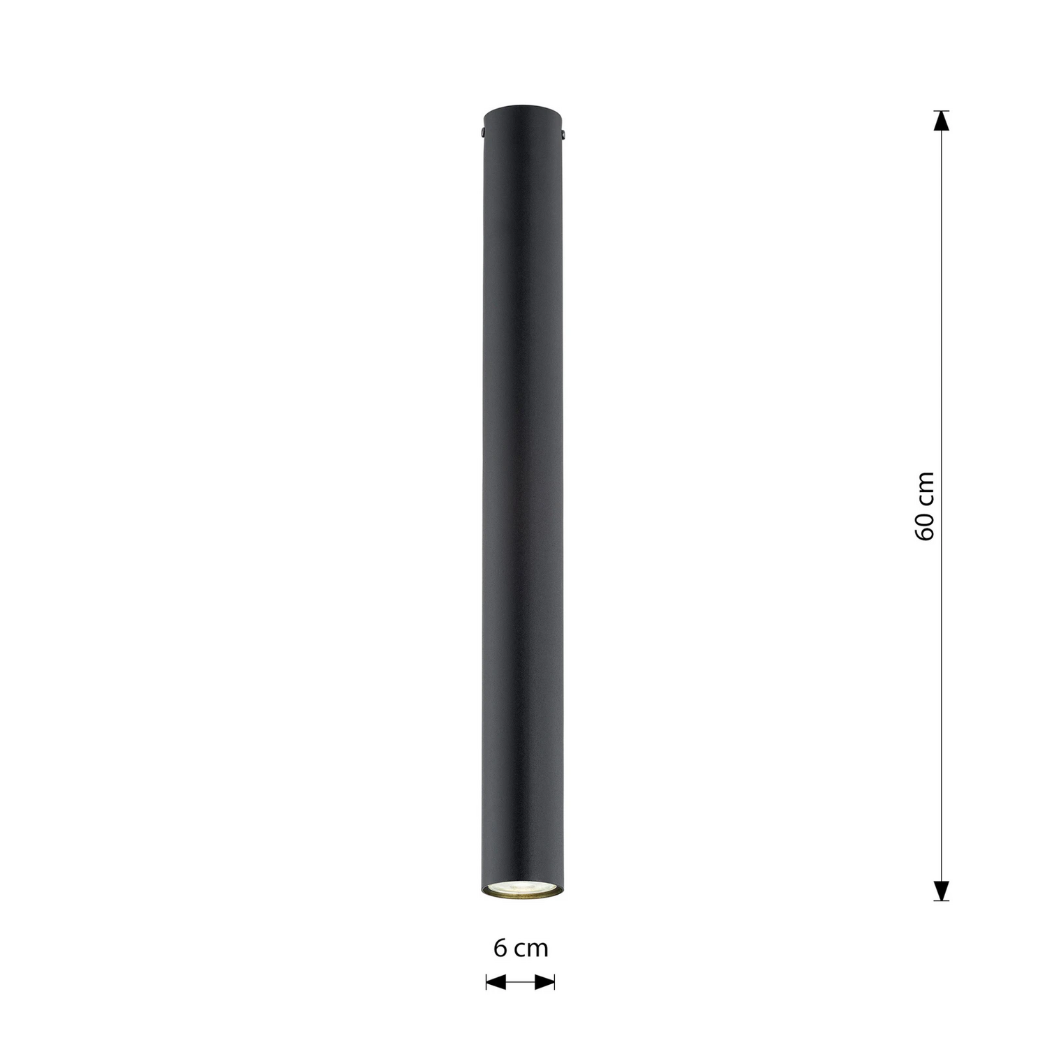Emibig Deckenstrahler Tecno 1 Xl Deckenlampe Pendelleuchte Gu10 H60 Cm Schwarz B-Ware