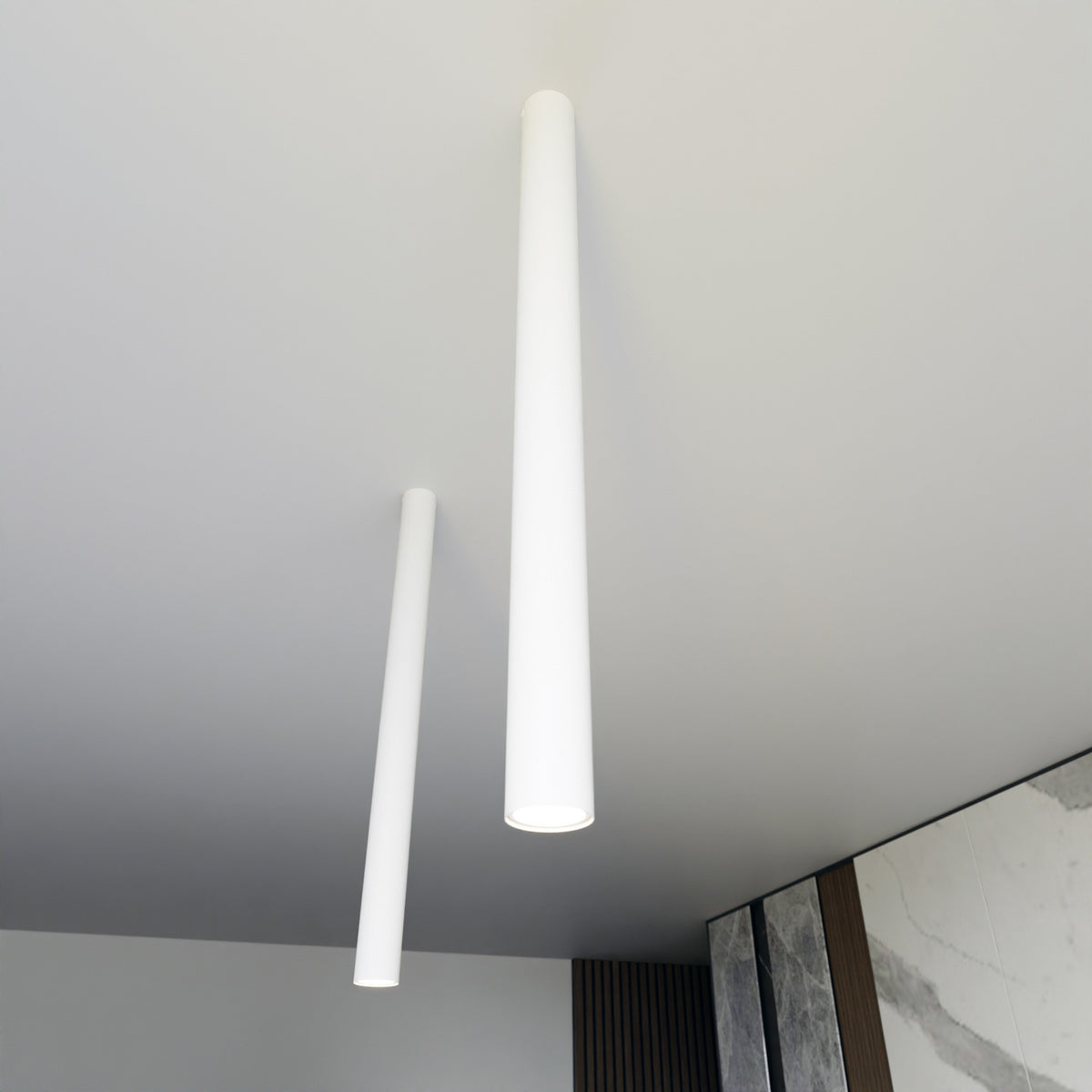 Deckenstrahler Lampe Strahler Tecno 1XXL Stahl weiß GU10 LED dimmbar 80 cm - 5901738928701