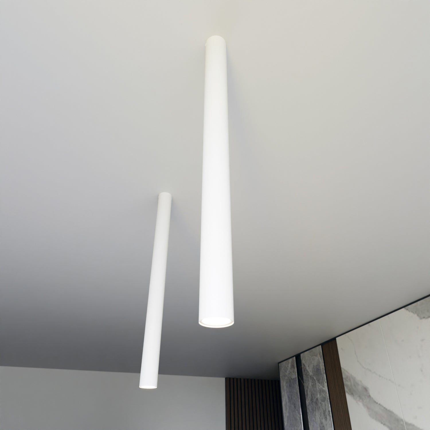 B-Ware Deckenstrahler Lampe Strahler Tecno 1 Xxl Stahl Weiß Gu10 Led Dimmbar 80 Cm - 5901738928701