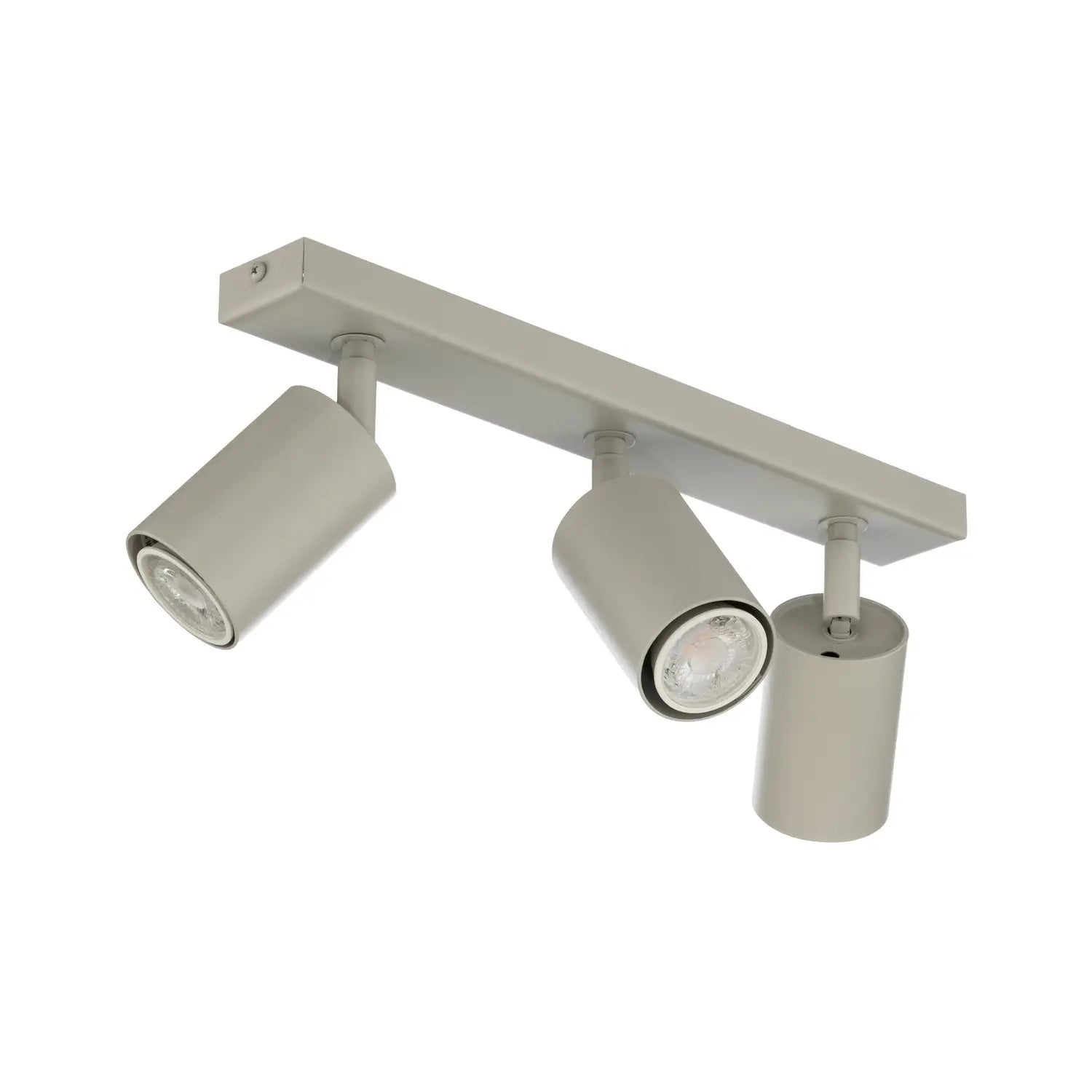 B-Ware Deckenstrahler Spot Zoom Lampe Grau Beige Stahl Deckenleuchte Gu10 3 Flg  - 5907555378460