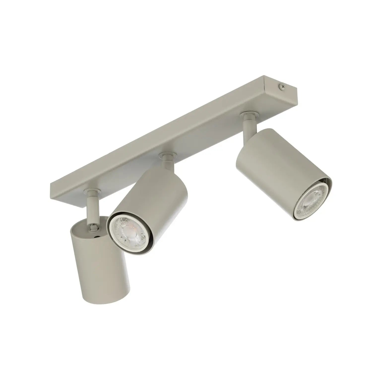 B-Ware Deckenstrahler Spot Zoom Lampe Grau Beige Stahl Deckenleuchte Gu10 3 Flg  - 5907555378460