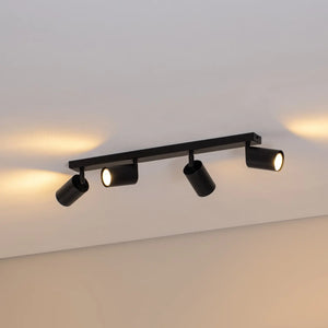 B-Ware Sigma Deckenstrahler Zoom Deckenleuchte Deckenlampe 4 Flg. Leuchte Lampe Schwarz