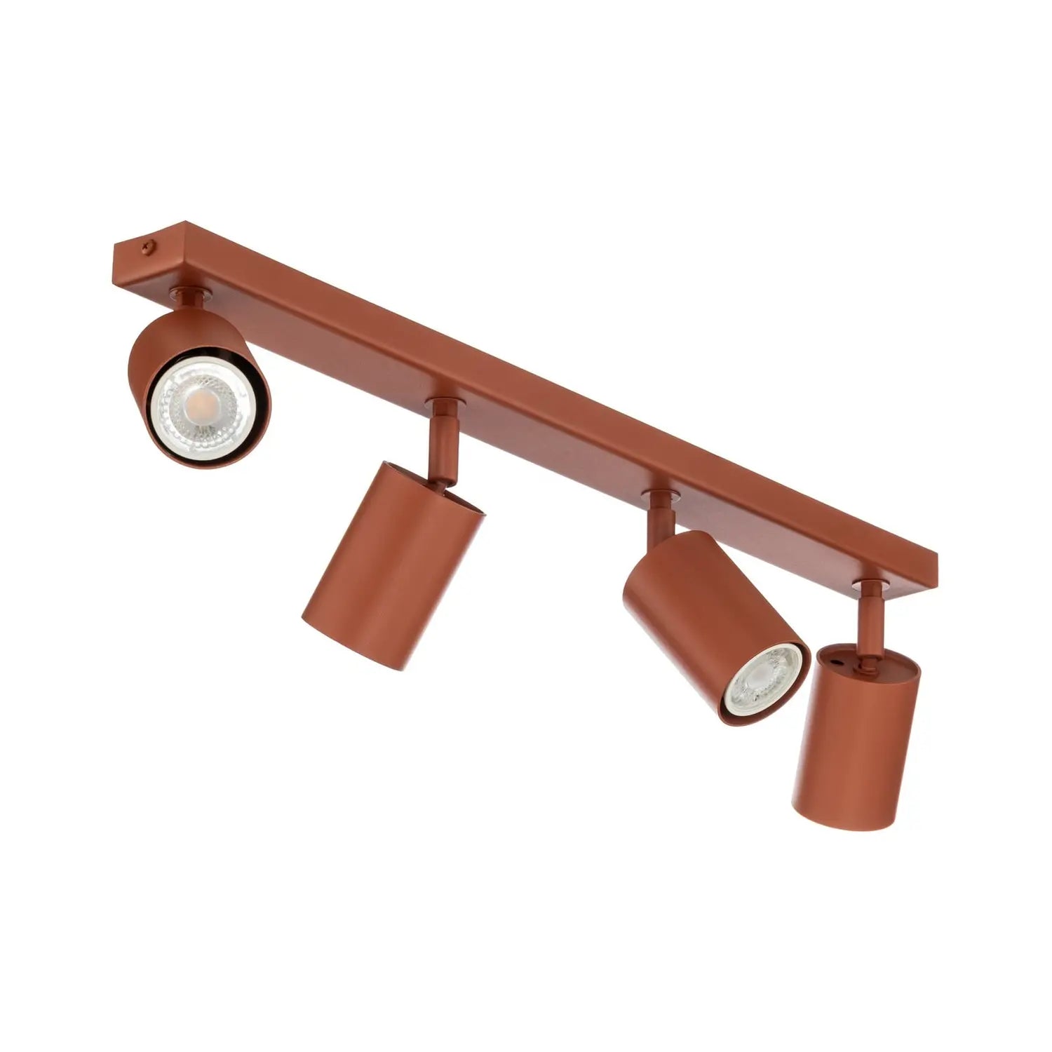 B-Ware Deckenstrahler Zoom Spotlampe Strahler Rot Stahl 4 Flammig Gu10 Led Lampe Licht - 5907555378446