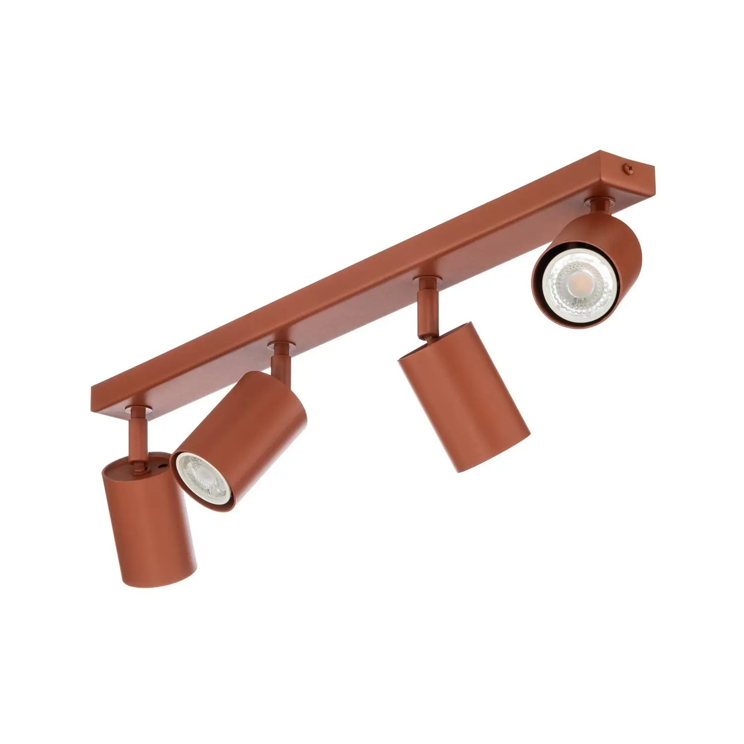 B-Ware Deckenstrahler Zoom Spotlampe Strahler Rot Stahl 4 Flammig Gu10 Led Lampe Licht - 5907555378446