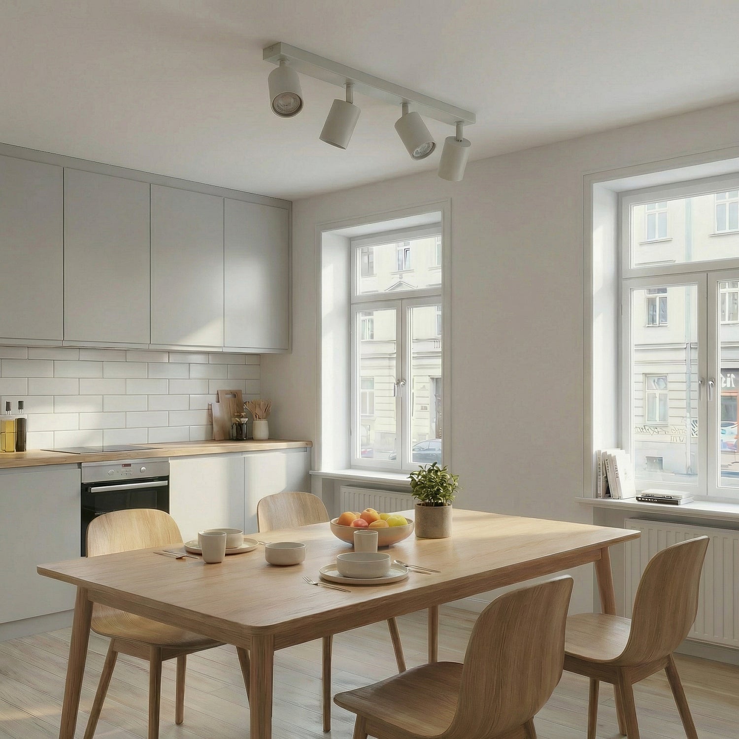 B-Ware Zoom Deckenstrahler Deckenleuchte Strahler 4 Flammig Stahl Grau Beige Gu10 - 5907555378477