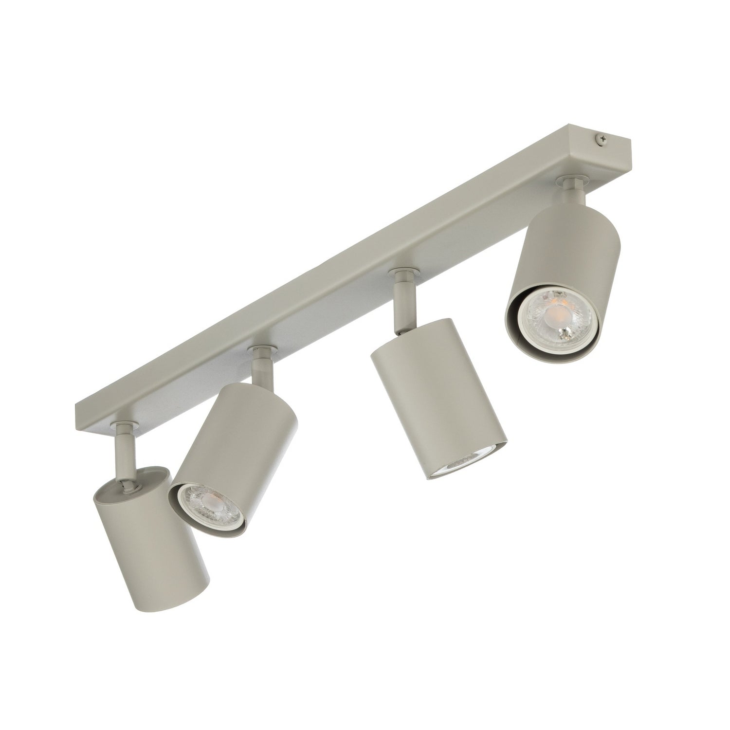 B-Ware Zoom Deckenstrahler Deckenleuchte Strahler 4 Flammig Stahl Grau Beige Gu10 - 5907555378477