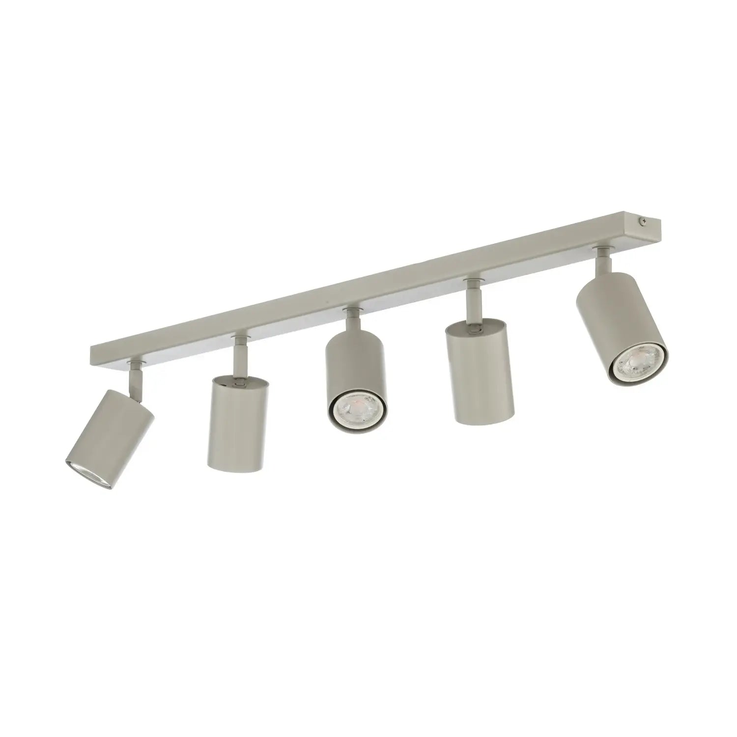 B-Ware Deckenstrahler Zoom Deckenleuchte Strahler Grau Beige Stahl 5 Flg Lampe Gu10 - 5907555378484