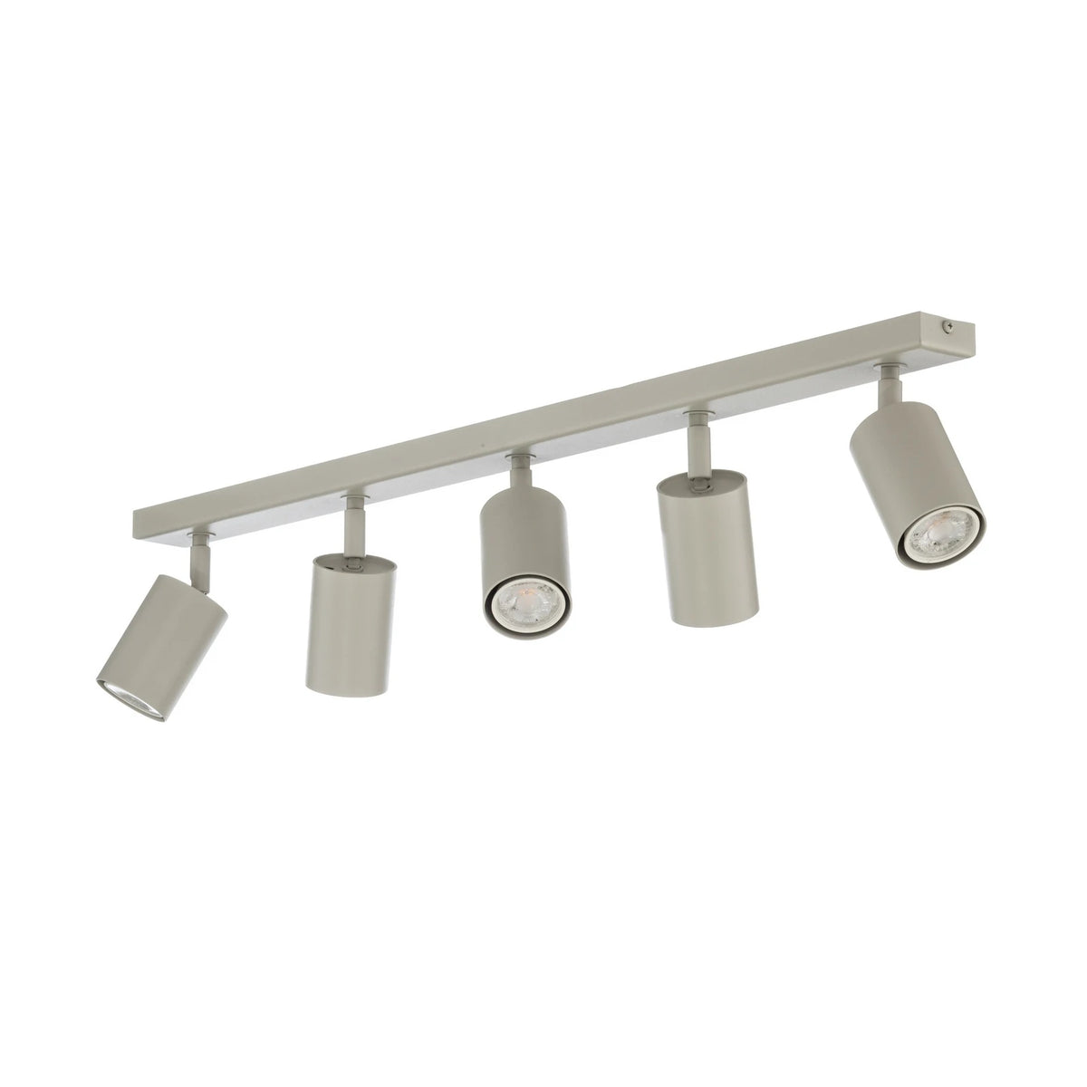 Deckenstrahler Zoom Deckenleuchte Strahler grau beige Stahl 5-flg Lampe GU10927 - 5907555378484